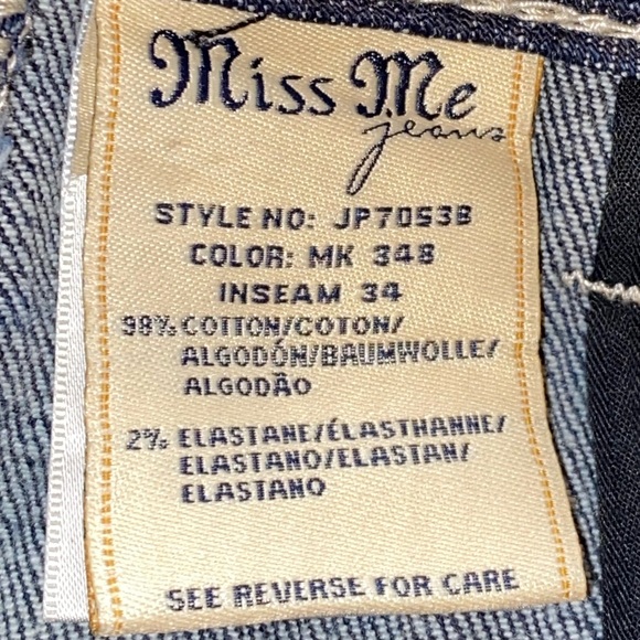 NWT MISS ME LONG BLING SIGNATURE BOOT CUT JEANS - Picture 8 of 8